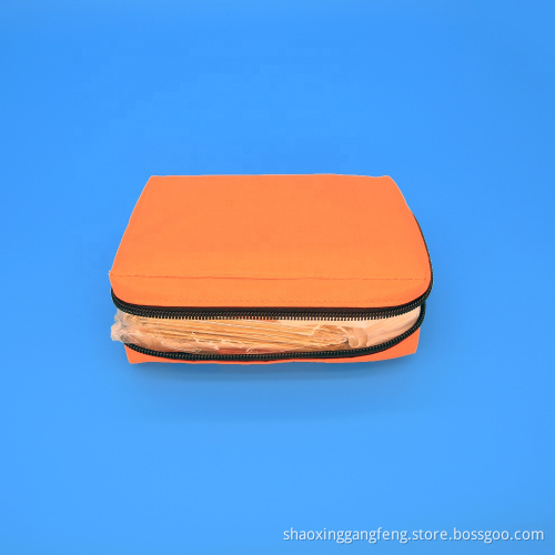 High quality medical emergency outdoor travel portable orange color fist aid kit bag